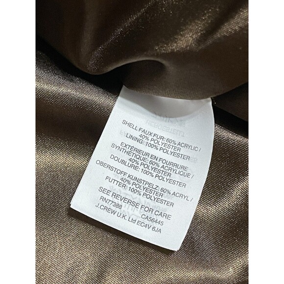 J.Crew Faux-fur Leopard Full-Zip Vest Sleeveless Jacket G9519 Women's Size XXS - Picture 5 of 5